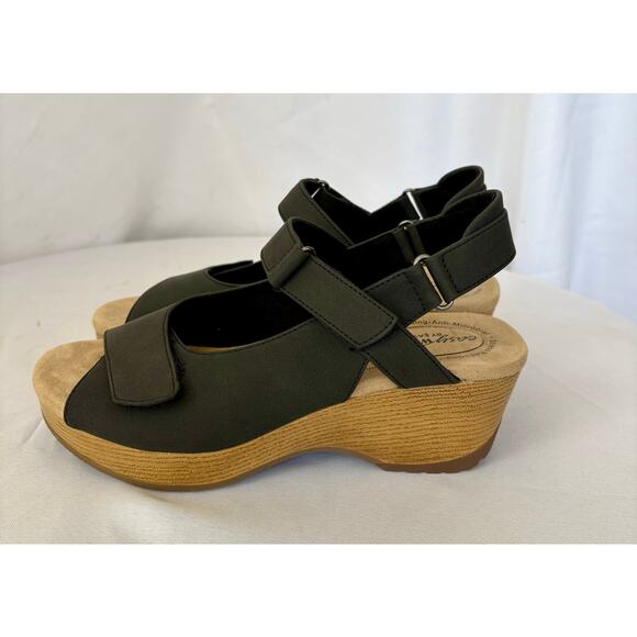 Easy Street Easy Works Rez Slip Resistant Round Toe Sandal Size 6M Black NWT/Box - Picture 4 of 6